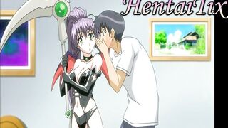 Busty Redhead And Demon Slut Have Threesome With Human And Get Creampied - 2 image