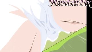 Busty Redhead And Demon Slut Have Threesome With Human And Get Creampied - 3 image