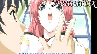 Busty Redhead And Demon Slut Have Threesome With Human And Get Creampied - 4 image