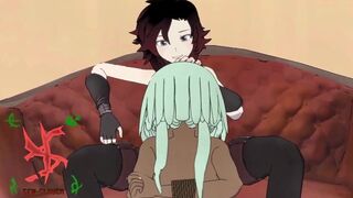 Dragon Ball z Cell Futanari Fucks Tender Woman Blowjob - 1 image