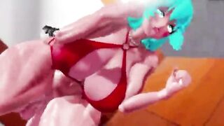 Futa Futanari Anal Gangbang DP Threesome 3D Hentai - 3 image