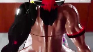 Futa Futanari Anal Gangbang DP Threesome 3D Hentai - 7 image