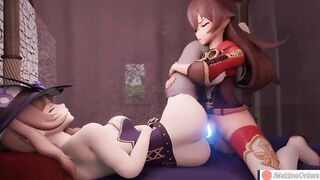 Amber inflates Lisa's Belly with Cum | MakimaOrders - 4 image