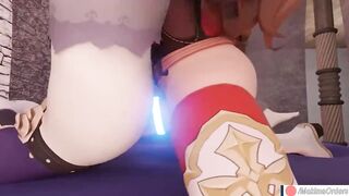 Amber inflates Lisa's Belly with Cum | MakimaOrders - 5 image