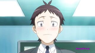 Horny Hentai Brunette Babe Fuck With College At School - 3 image