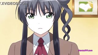 Horny Hentai Brunette Babe Fuck With College At School - 7 image