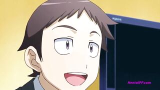 Horny Hentai Brunette Babe Fuck With College At School - 8 image