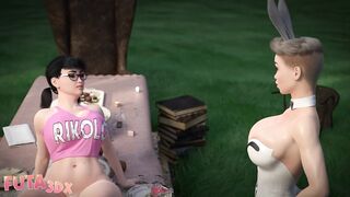 Futa3dX - Futanari Alice Goes Down And Fucks Babe's Hole Hard - 4 image