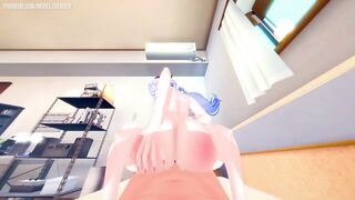 Genshin Impact: Ganyu Sex with a Beautiful Girl. (3D Hentai) - 7 image