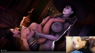 Cum Inflation Hentai Reactions 1 - Girls get their bellies bloated - 4 image