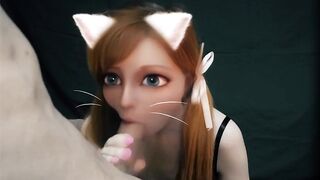 Cat girl in real life! waifu blowjob - 8 image