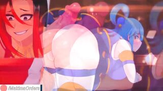 4K Futanari Sylvia and Aqua Fucks on Bath | MakimaOrders - 3 image