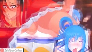 4K Futanari Sylvia and Aqua Fucks on Bath | MakimaOrders - 7 image