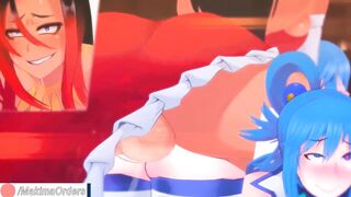 4K Futanari Sylvia and Aqua Fucks on Bath | MakimaOrders - 9 image