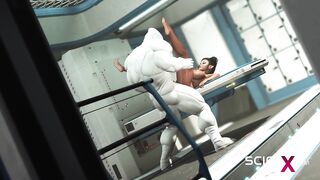 A hot black girl needs a huge cyborg cock in her ass