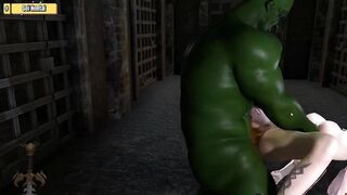 Hentai 3D - 108 Goddess ( ep 85) - get fuck with green monster - 4 image