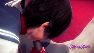 Street Figther 3D Hentai - Sakura Blowjob and Fucked - Japanese manga anime game porn - 4 image