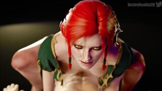 TRY NOT TO CUM FROM THE INTENSE FUCKING WITH TRISS MERIGOLD, THE WITCHER HENTAI, RICH ASS BOUNCING (by Desire Reality) - 10 image