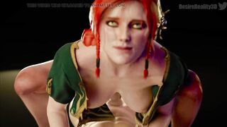 TRY NOT TO CUM FROM THE INTENSE FUCKING WITH TRISS MERIGOLD, THE WITCHER HENTAI, RICH ASS BOUNCING (by Desire Reality) - 7 image
