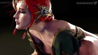 TRY NOT TO CUM FROM THE INTENSE FUCKING WITH TRISS MERIGOLD, THE WITCHER HENTAI, RICH ASS BOUNCING (by Desire Reality) - 8 image
