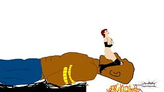 Hentai Fantasy Facesit a Bondaged Titan - 1 image