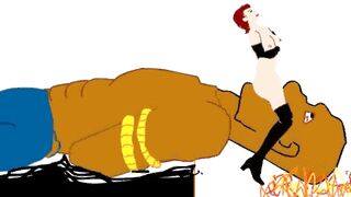 Hentai Fantasy Facesit a Bondaged Titan