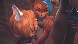 Furry Hentai - Foxy is fucked by futanari deer - Japanese Asian Manga Anime Film Game Porn - 2 image