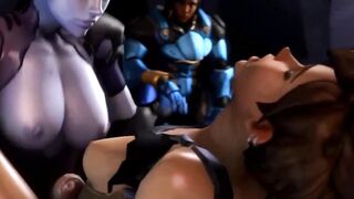 Widowmaker Sucking Friend's Penis Fucking Futanari - 6 image