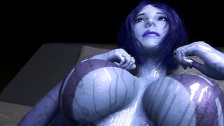 Sex with Cortana on the Bed | Halo 3D Porn Parody - 8 image