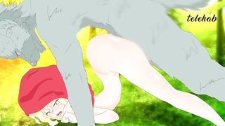 Red Riding Hood HENTAI Wolf dreamed how he fucked Little Red Riding Hood. Porn cartoon 18+ furry - 7 image