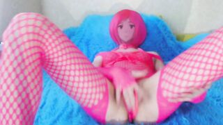 SHEMALE ANIME COSPLAY PINK MUSIC MASTURBATION - 2 image