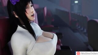 Movie Date with Tifa Lockhart end with Mouth Creampie | MakimaOrders - 5 image
