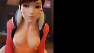 overwatch BIG ASS with giant penis legs - 6 image