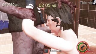 | Bioasshard | Big ass woman gets fucked by zombies with long throbbing cock Hentai Game Gameplay - 5 image