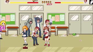 School Dot Fight | A fighter can't resist the penises of the guys thirsty for pussy and gets her pussy and ass fucked perfectly to get stuffed | Hentai Games Gameplay | P3 - 4 image