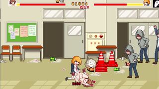 School Dot Fight | A fighter can't resist the penises of the guys thirsty for pussy and gets her pussy and ass fucked perfectly to get stuffed | Hentai Games Gameplay | P3 - 5 image