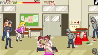 School Dot Fight | A fighter can't resist the penises of the guys thirsty for pussy and gets her pussy and ass fucked perfectly to get stuffed | Hentai Games Gameplay | P3 - 7 image