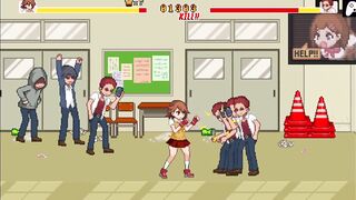 School Dot Fight | A fighter can't resist the penises of the guys thirsty for pussy and gets her pussy and ass fucked perfectly to get stuffed | Hentai Games Gameplay | P3 - 8 image