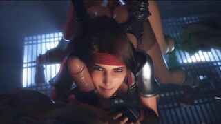 3D Compilation: Final Fantasy Tifa Anal Fucked Cowgirl Dick Ride Jessie Threesome Uncensored Hentai - 3 image