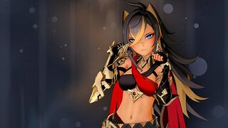 Genshin Impact: Dehya Sex with a Beautiful Girl. (3D Hentai)