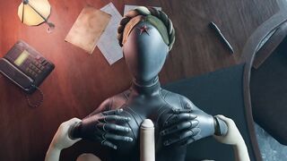 Atomic Heart White guy tits fuck Robot Girl Big Boobs Cum on the face Titjob Animation Game - 4 image