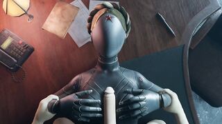 Atomic Heart White guy tits fuck Robot Girl Big Boobs Cum on the face Titjob Animation Game - 5 image
