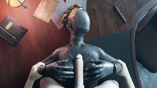 Atomic Heart White guy tits fuck Robot Girl Big Boobs Cum on the face Titjob Animation Game - 6 image