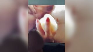 Baked and horny watching cartoon babe  - 4 image