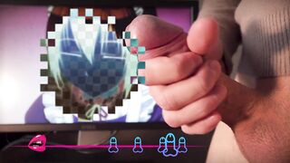The Guy Jerks Off While Watching Hentai Sweetly Moans And Plentifully Cums a Lot Of Sperm - 2 image