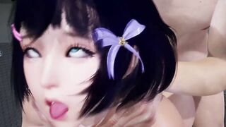 Sexy Asian Girl Fucked Silly until she gets an Ahegao face | 3D Porn - 2 image