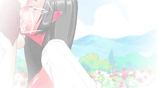 Little succubus demon slut worships big cock and gets her face plastered in cum - 6 image