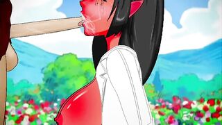 Little succubus demon slut worships big cock and gets her face plastered in cum - 7 image