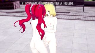 ANGE AND HILDA FROM CROSS ANGE HAVE LESBIAN SEX  - 2 image