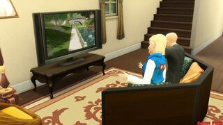 Android 18 Fucked By Master Roshi In Front Of Her Cuckold Husband Dragon Ball Hentai Parody - 2 image